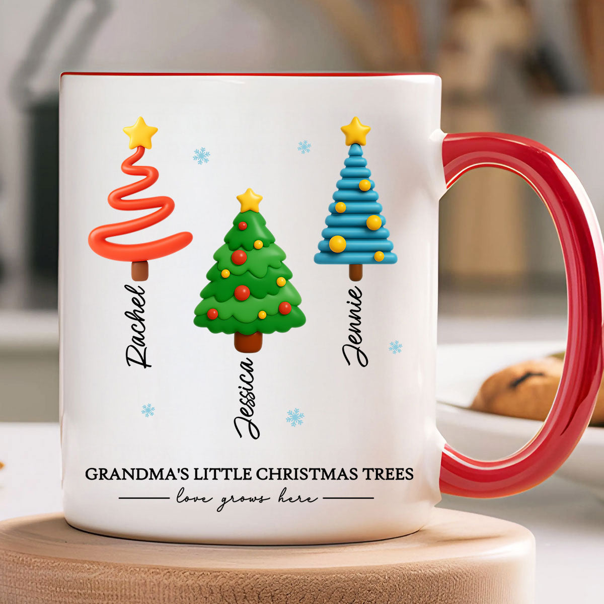 Grandma's Little Christmas Trees - Personalized Mug - Unique Christmas Gift For Grandma, Grandkids, Family