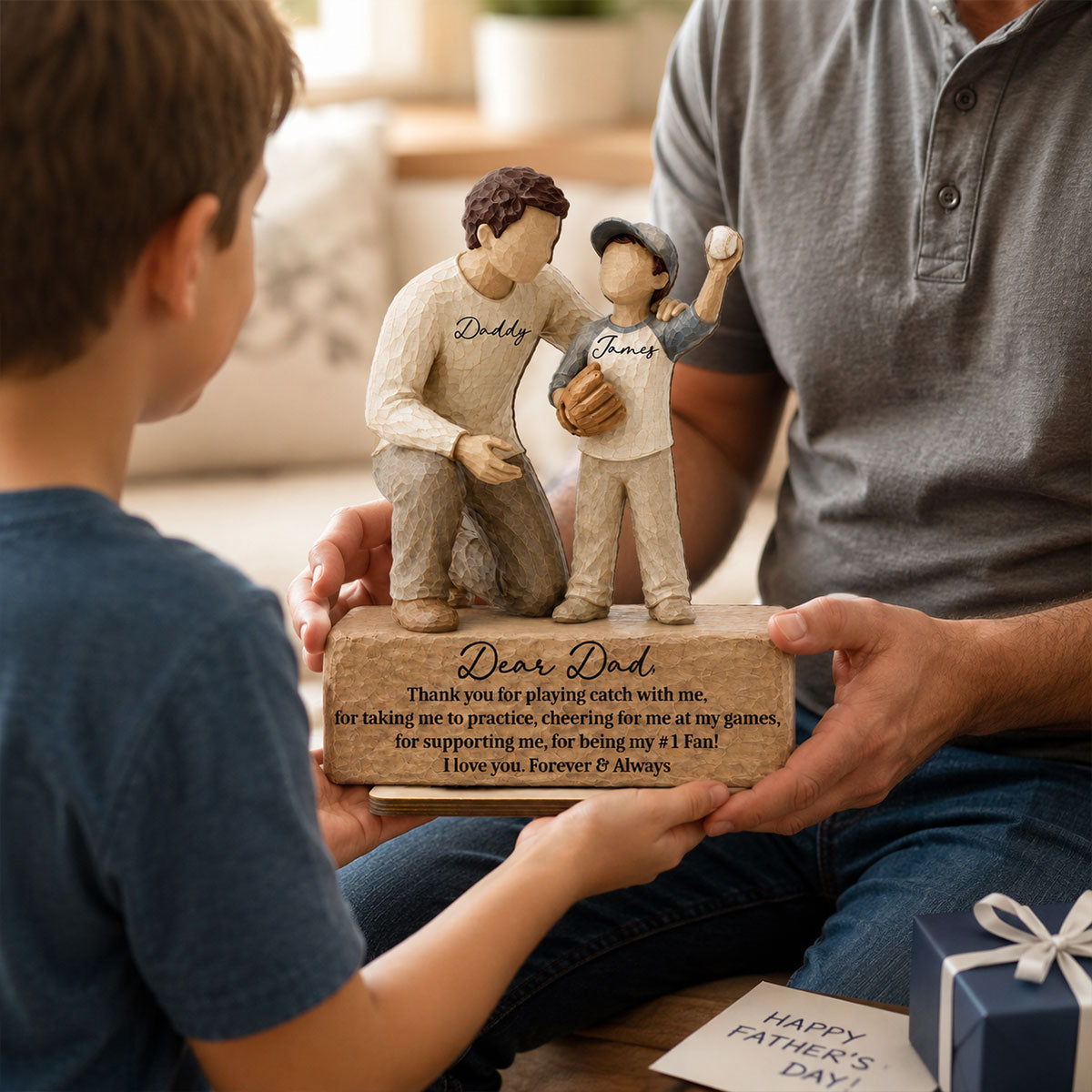 You Are The Greatest Father & Son 2D Flat Printed - Personalized 2-Layered Wooden Plaque - Sentimental  Gift For Dad From Son