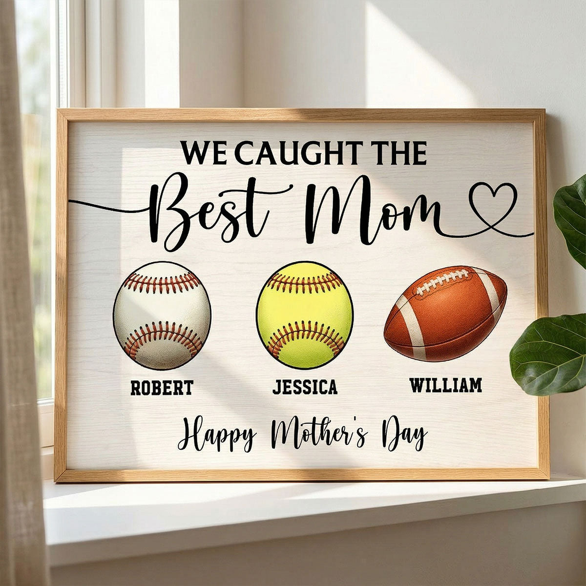 We Caught The Best Mom Sport Mom - Personalized Poster - Mother's Day Gift For Mom, Wife