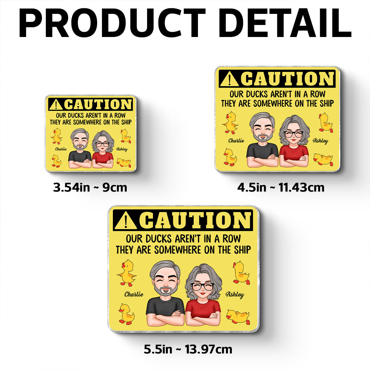 Caution My Ducks Somewhere On The Ship - Personalized Cruise Ship Door Magnet - Cruise Ship Door Decorations