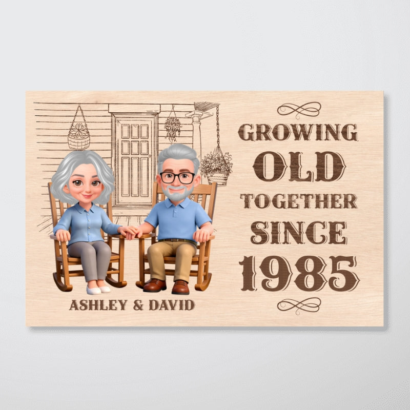 Eternal Love Couple Growing Old Together - Personalized Poster - Valentine's Day Gift For Couple