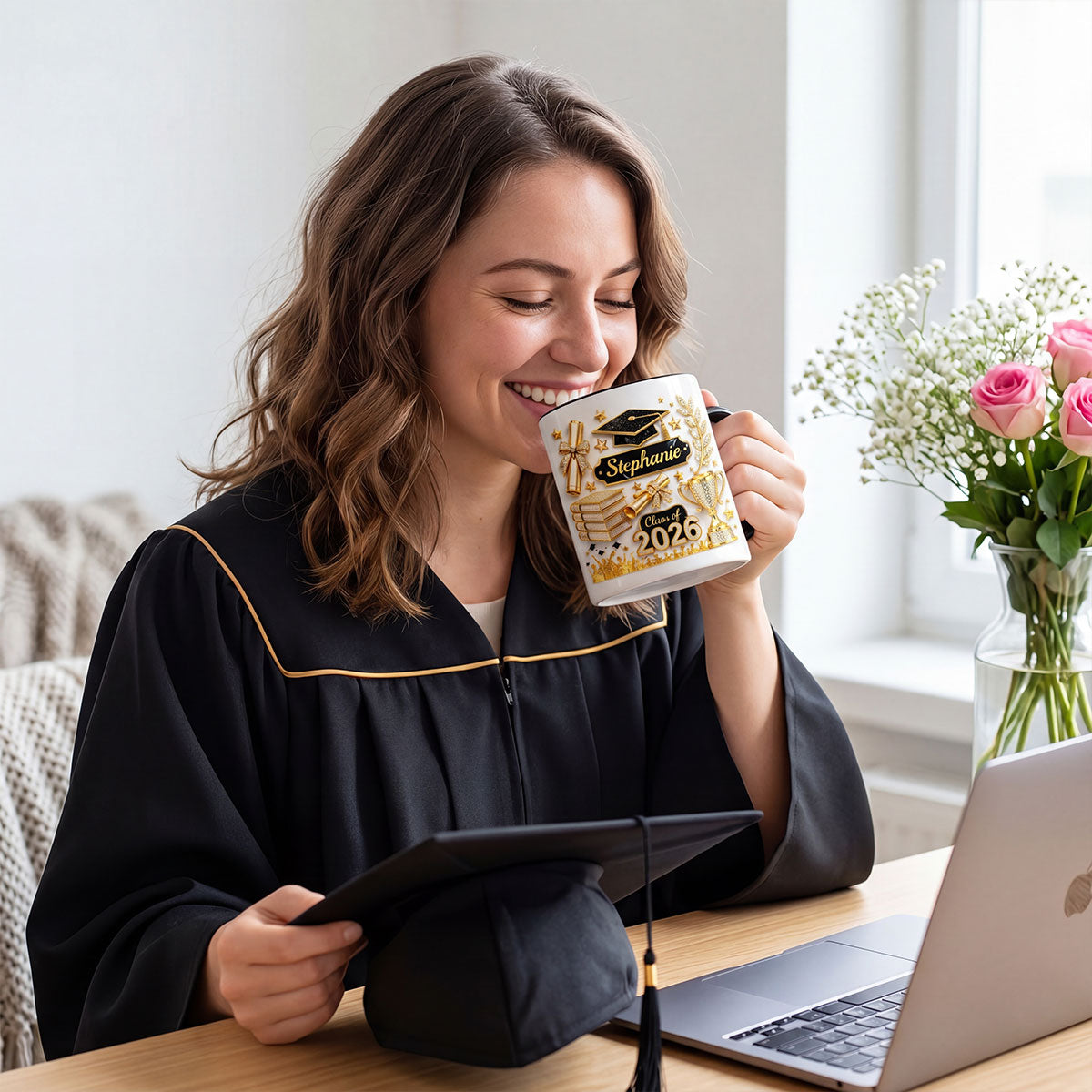Class Of Graduation - Personalized Mug - Graduation Gift, Keepsake For Daughter, Granddaughter