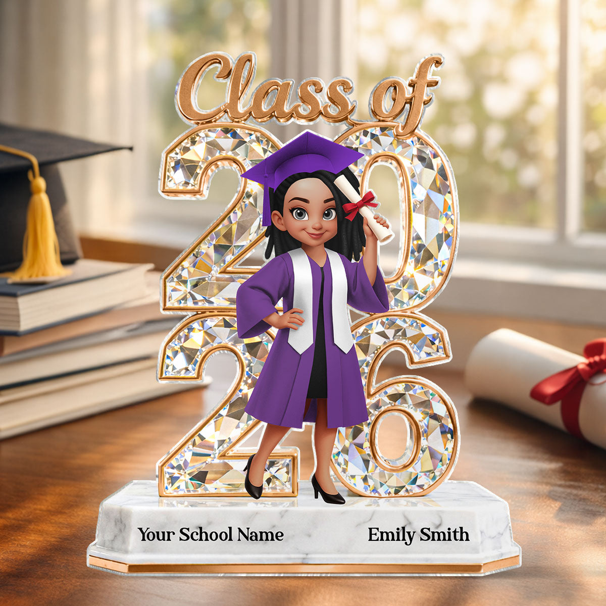 Senior 2026 - Personalized Acrylic Block Plaque - Gift for Graduates, Daughter, Son, Grandkids