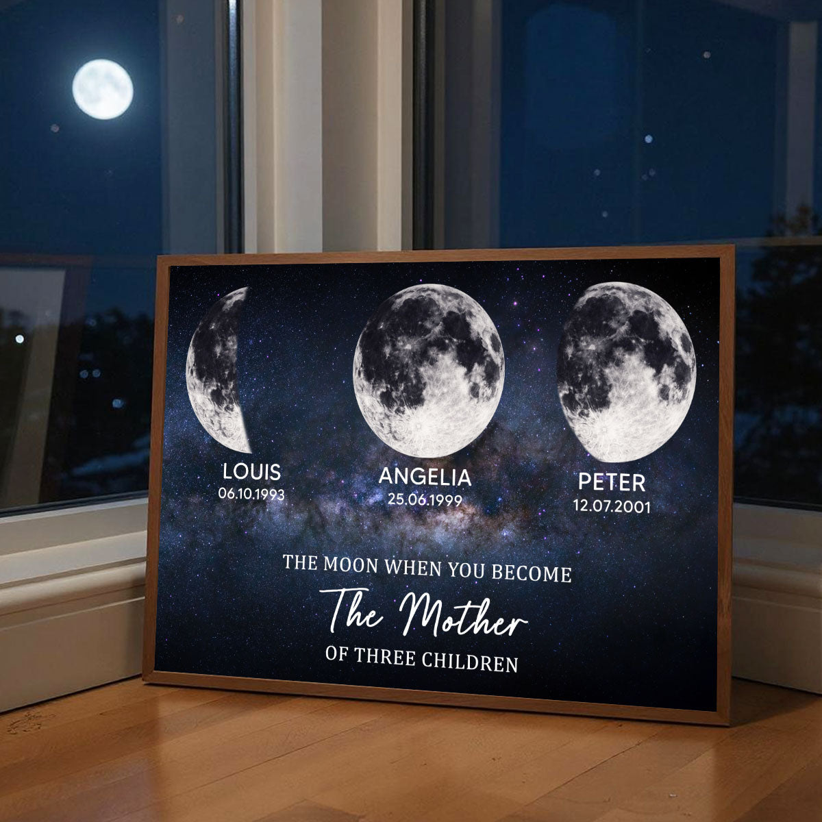 Mom Sky Moon Phase - Personalized Poster - Sentimental Mother's Day Gift for Mom