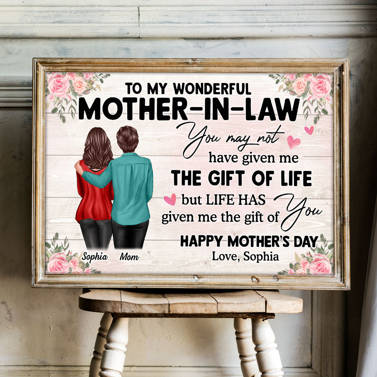To My Mother-In-Law Happy Mother's Day - Personalized Poster - Heartwarming Mother's Day Gift For Mother-In-Law