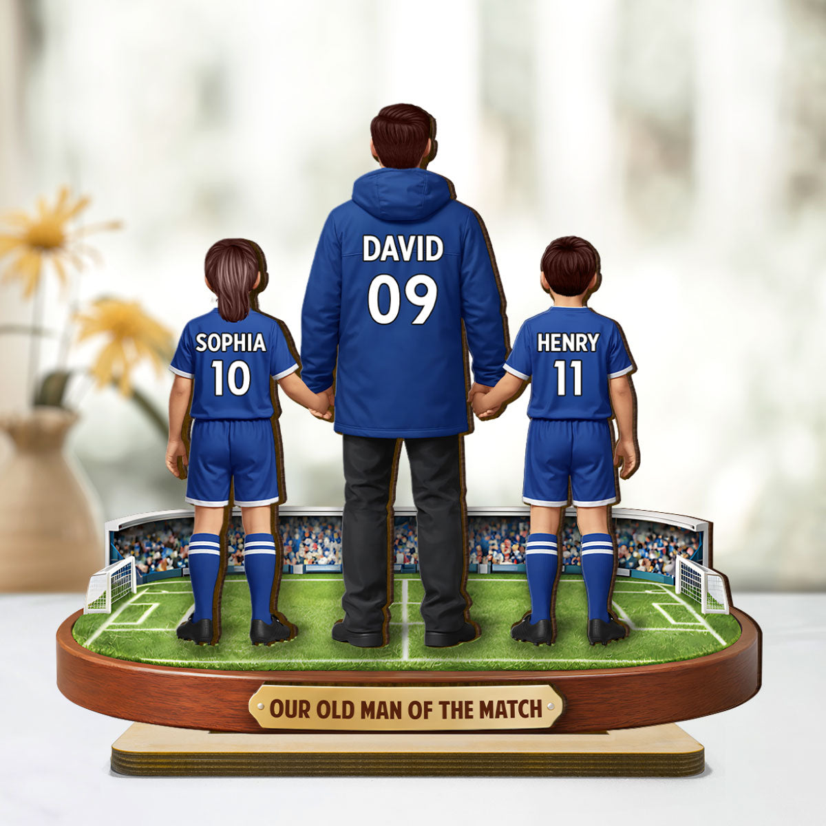 My Old Man Of The Match - Personalised 2-Layered Wooden Plaque - UK  Gift For Football Dad