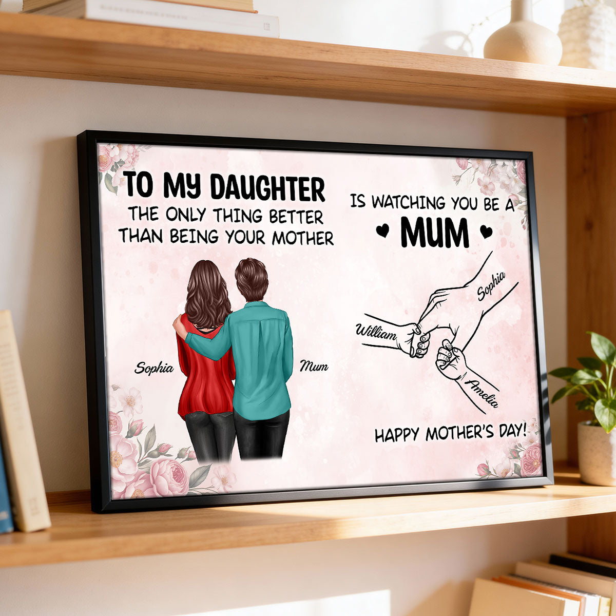 From Mum To Daughter Watching You Be A Mum - Personalised Poster - Mother's Day Gift For Daughter