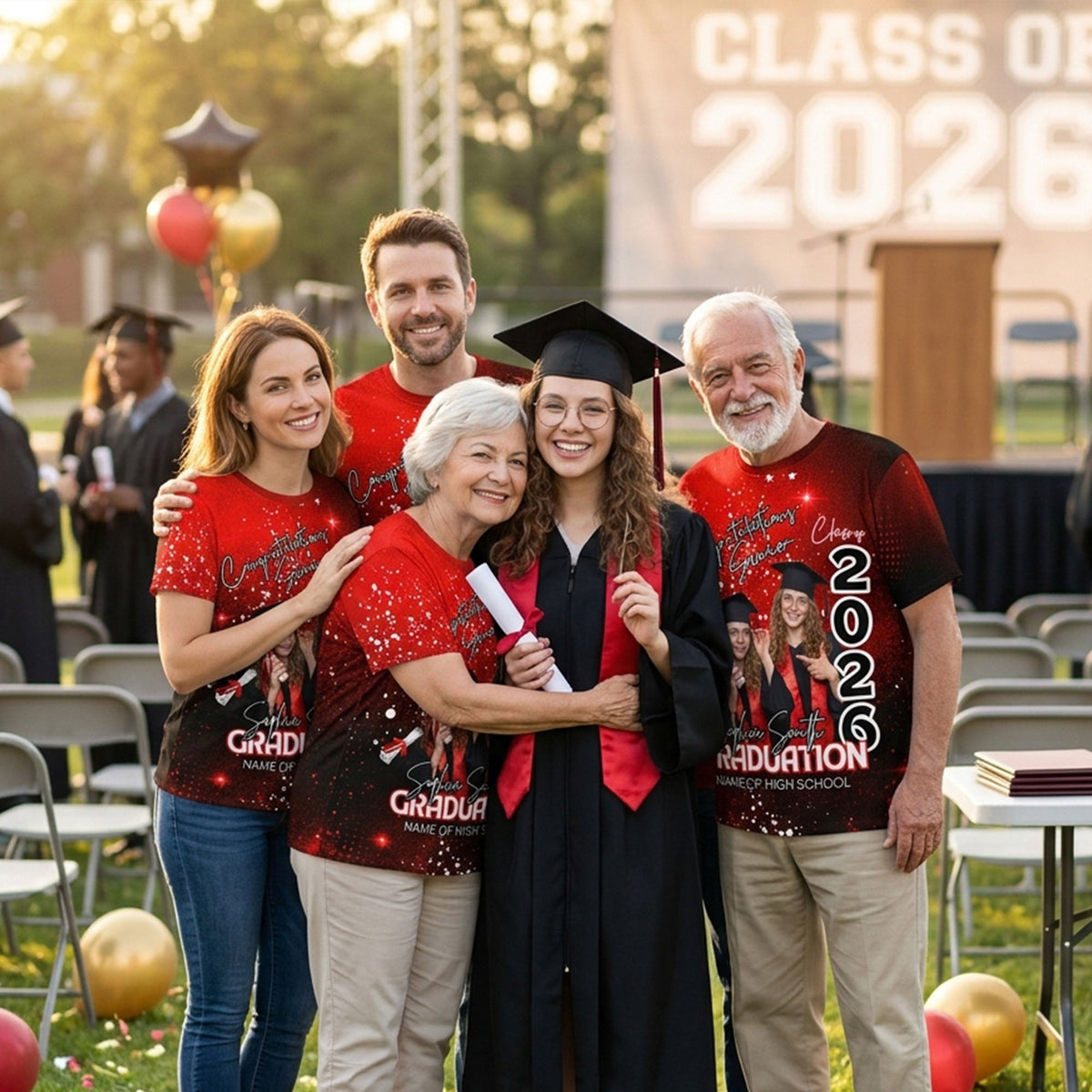 Class Of A Graduate Custom Photo - Personalized Shirt - Family Matching Graduation Shirt, Graduation Party Gift, Senior Class of 2026