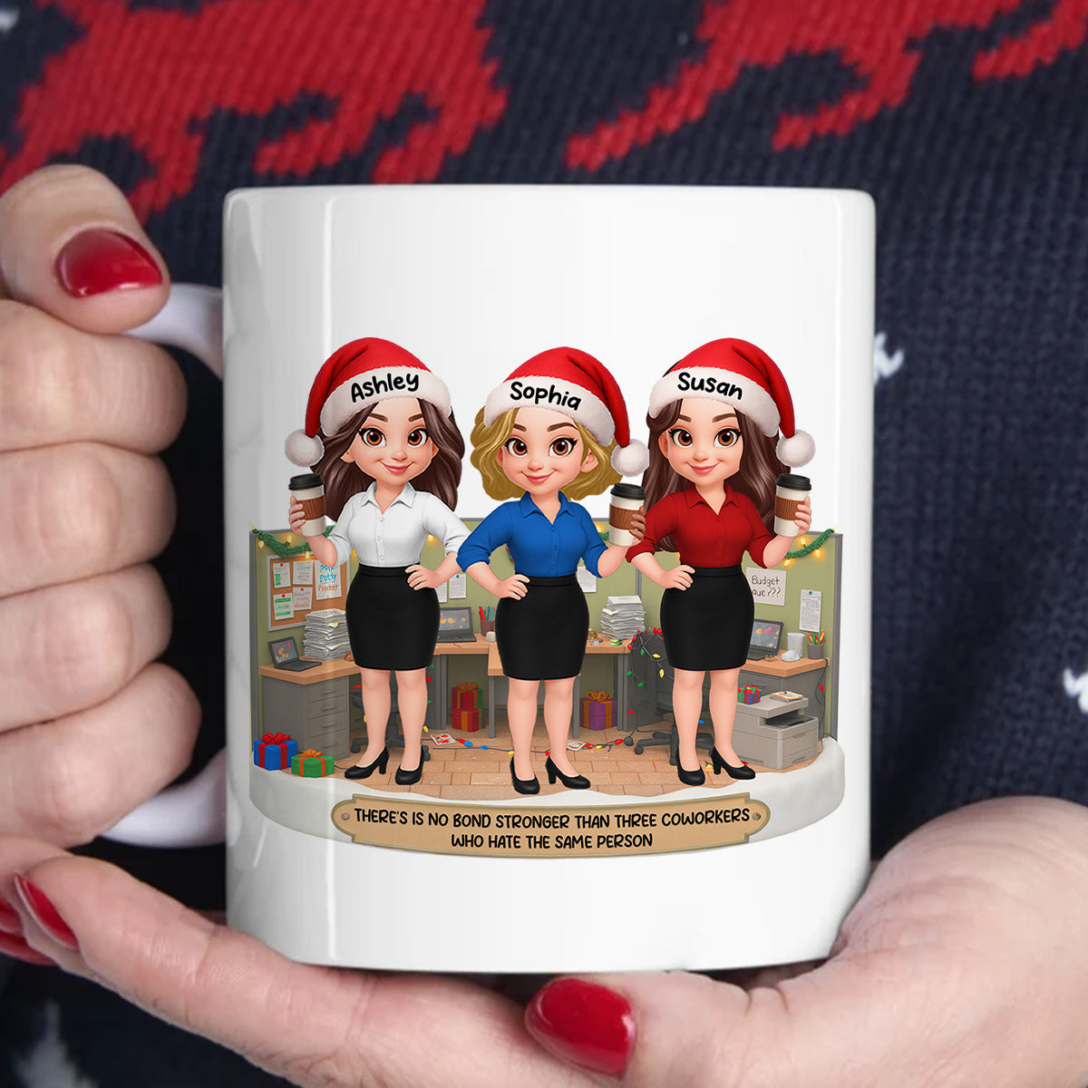 No Bond Stronger Coworkers Hate The Same Person - Personalized Mug - Funny Gift For Work Besties, Colleagues