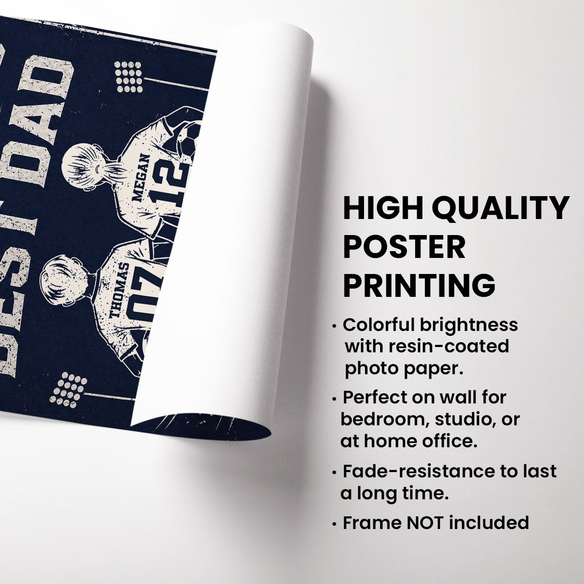 We Scored The Best Soccer Dad - Personalized Poster - Father's Day Gift for Dad, Husband