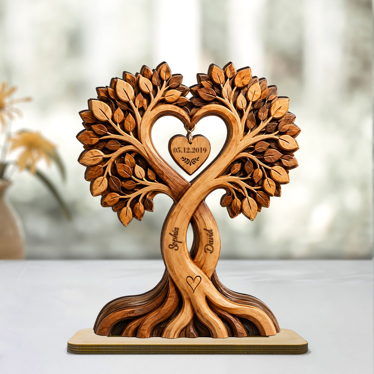 Forever Love Keepsake - Personalized 2-Layered Wooden Plaque - Anniversary Gift for Him, for Her