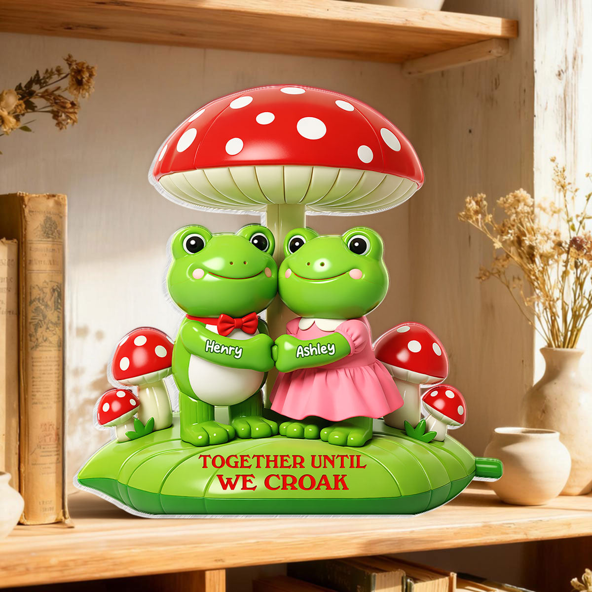 Together Until We Croak - Personalized Block Plaque - Gift for Couple