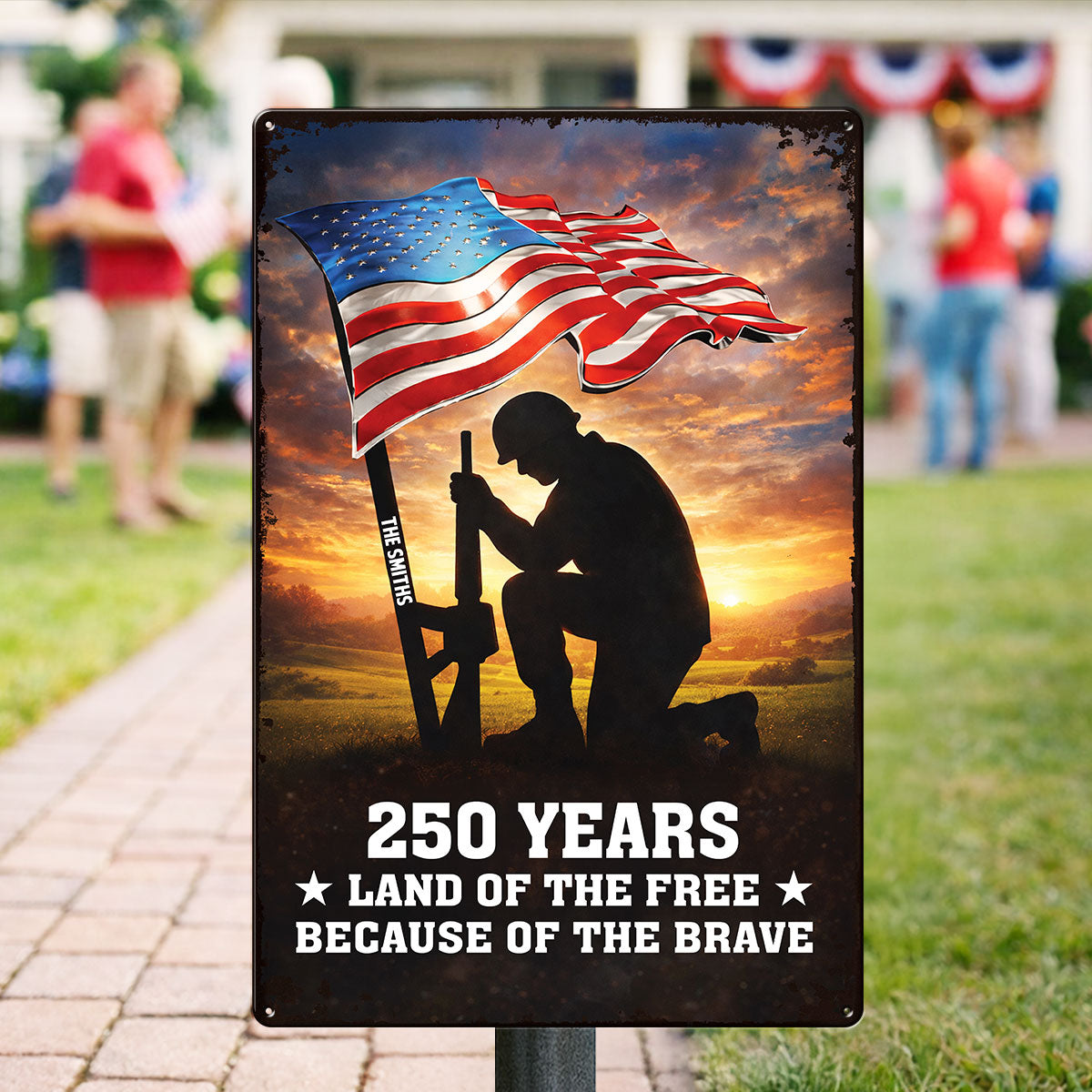 250 Years Of Defending Liberty - Personalized Metal Sign - America 250th Anniversary, Personalized Gifts For Family