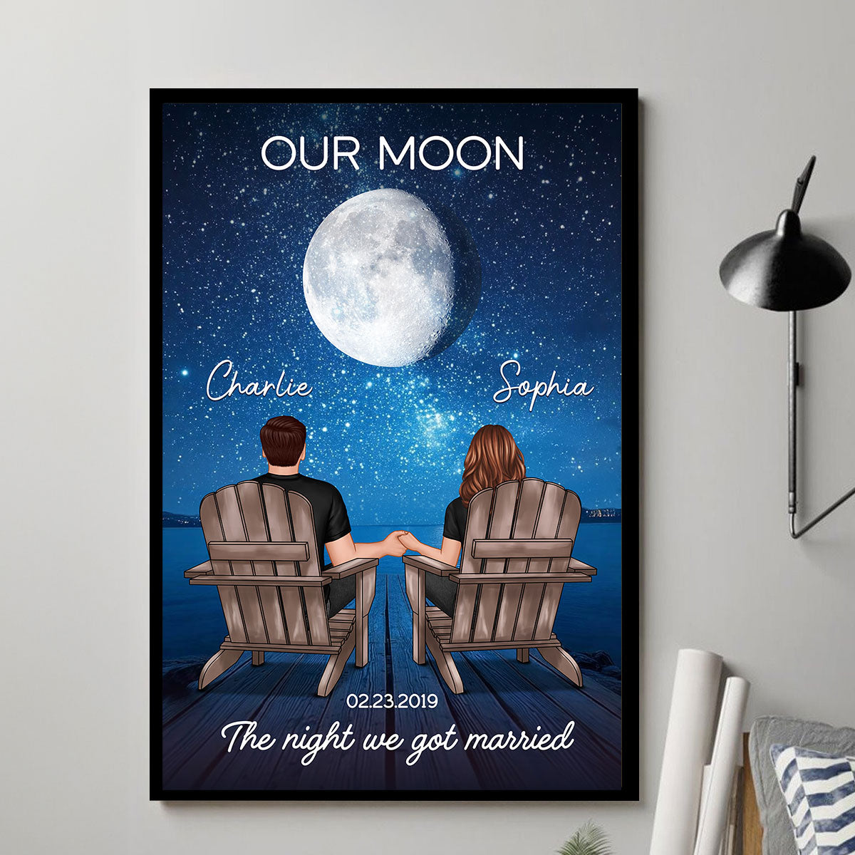 Couple We Got This Custom Moon Phase by Date - Personalized Poster - Sentimental Valentine's Day Gift for Her, for Him