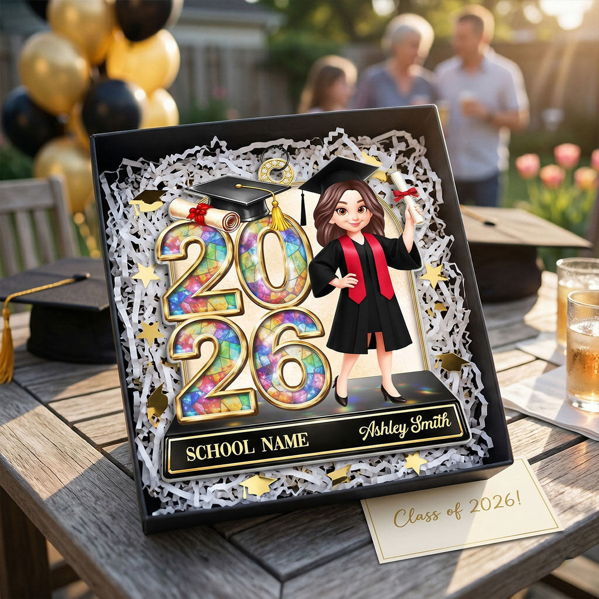 Senior Class Of 2026 2027 Graduate Keepsake 2D Flat - Personalized Suncatcher Ornament - Graduation Gift For Daughter