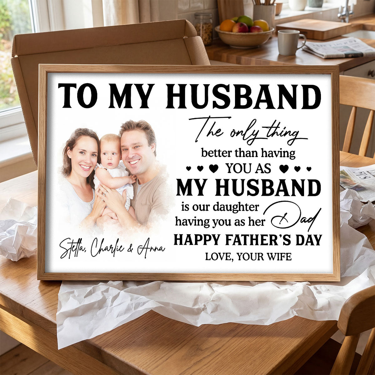 Watercolor Style Custom Photo The Only Thing Better Than Having You As Husband - Personalized Poster - Father's Day Gift For Husband, Dad
