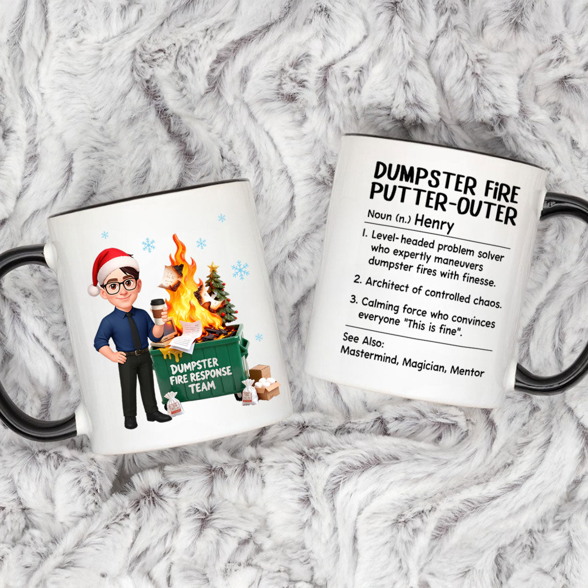 Dumpster Fire Putter-Outer Definition - Personalized Mug - Funny Gift For Coworkers, Boss, Supervisor