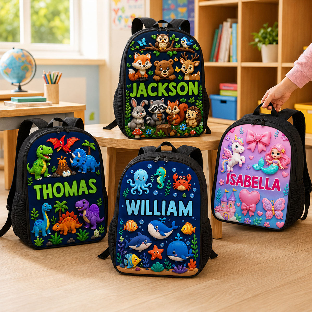 Trending Animal for Boys Girls - Personalized Backpack - Back to School Backpack for Kids