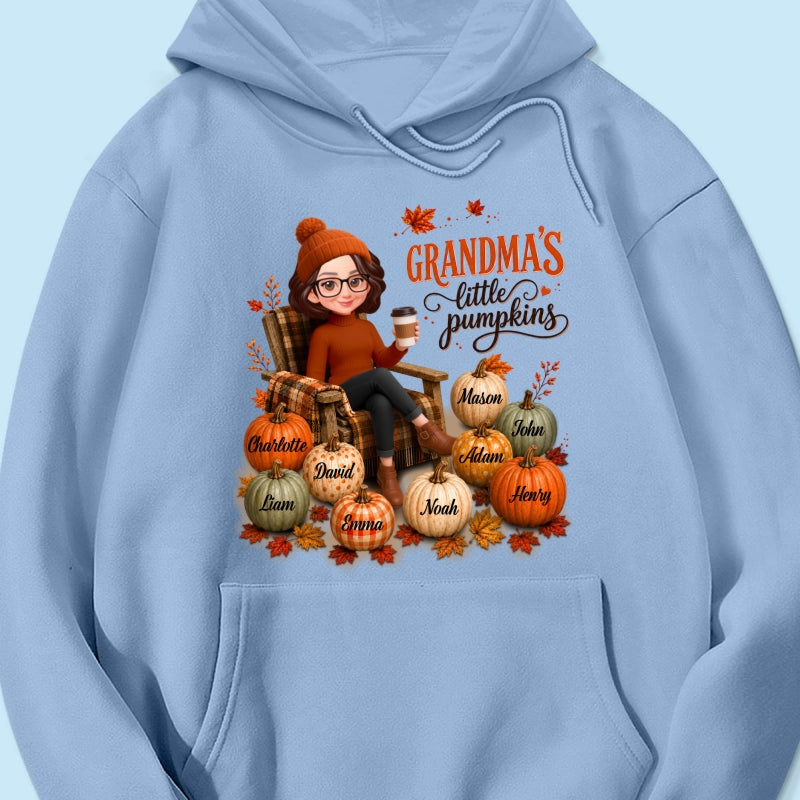 Grandma's Little Pumpkins - Personalized Shirt - Trendy Fall Tee for Grandma