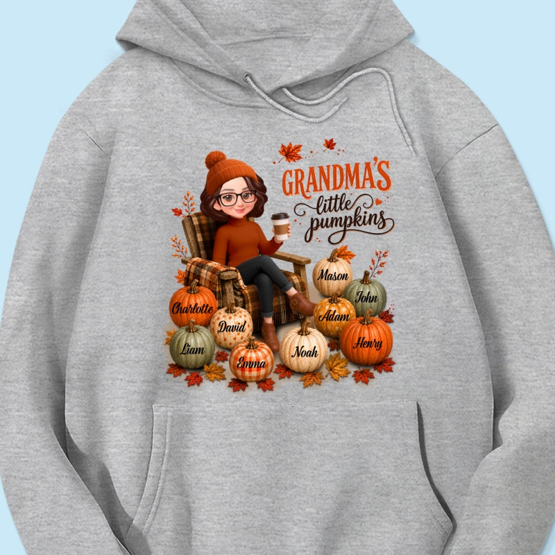 Grandma's Little Pumpkins - Personalized Shirt - Trendy Fall Tee for Grandma