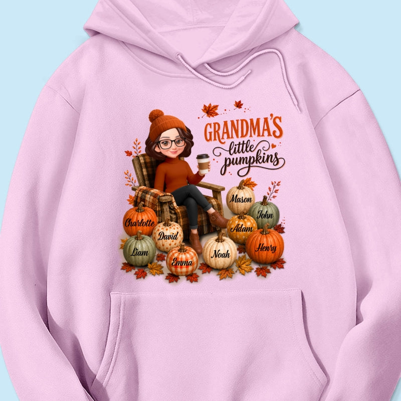 Grandma's Little Pumpkins - Personalized Shirt - Trendy Fall Tee for Grandma