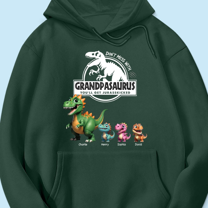 Don't Mess With Grandpasaurus Dinosaurs - Personalized Shirt - Father's Day Gift For Grandpa, Dad, Husband