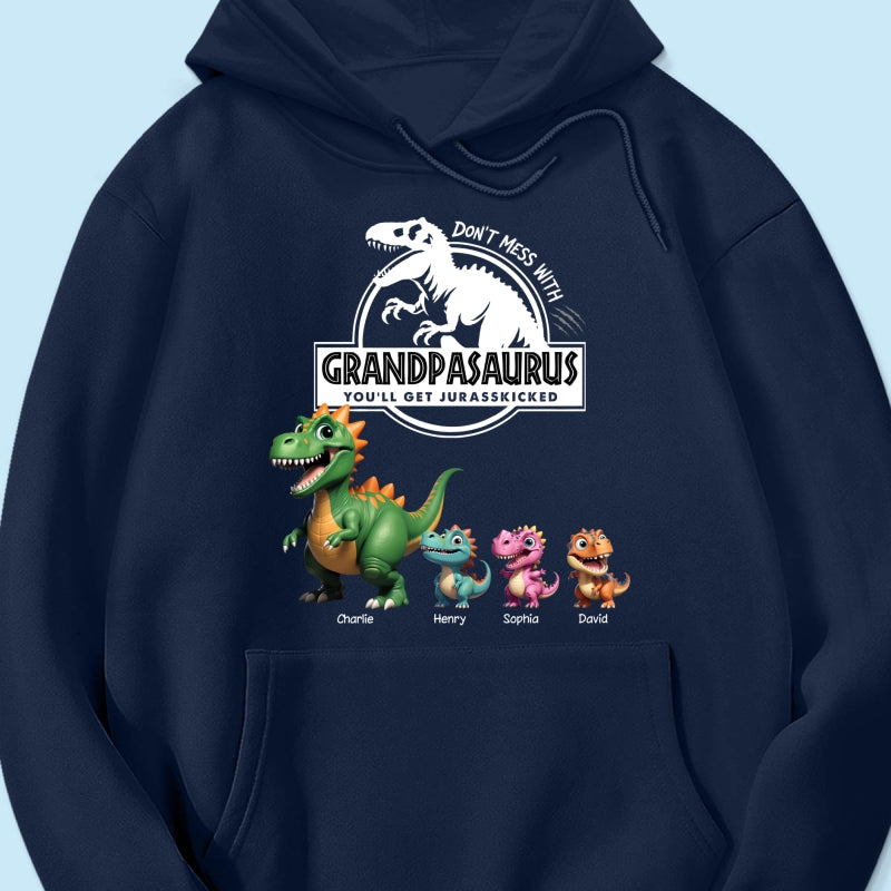 Don't Mess With Grandpasaurus Dinosaurs - Personalized Shirt - Father's Day Gift For Grandpa, Dad, Husband
