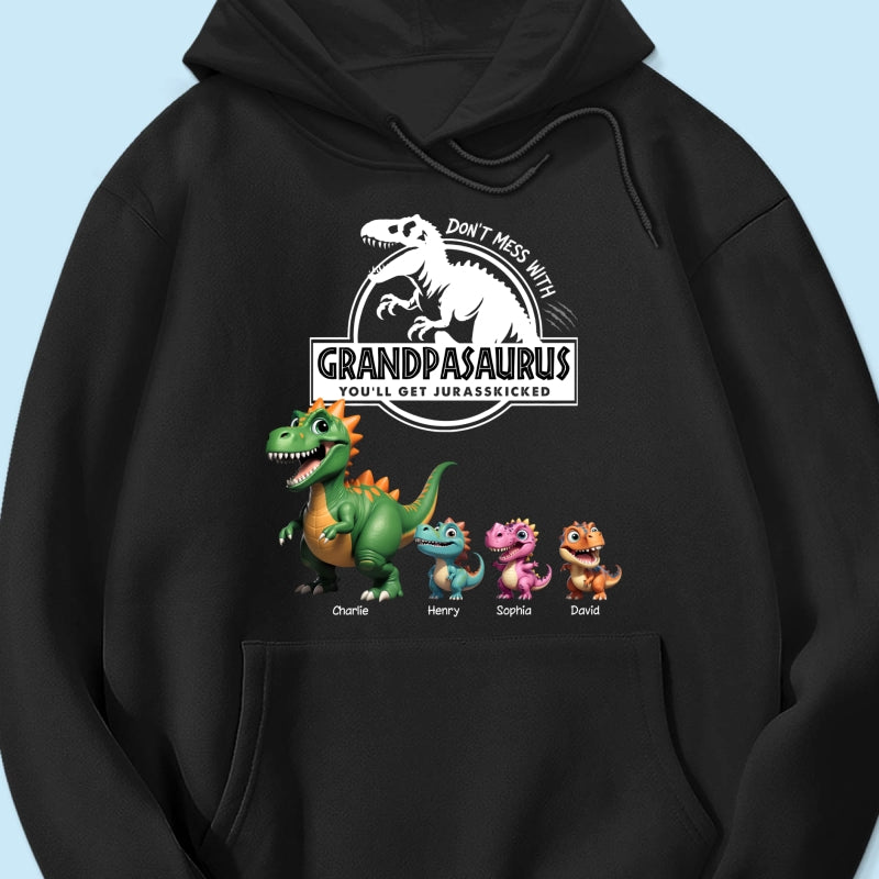 Don't Mess With Grandpasaurus Dinosaurs - Personalized Shirt - Father's Day Gift For Grandpa, Dad, Husband