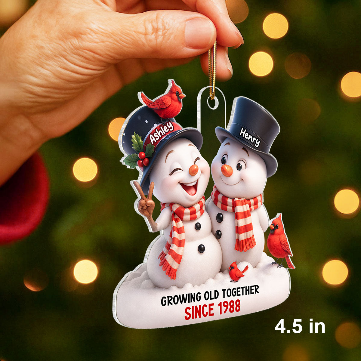 I Smile Because You're My Husband - Personalized Acrylic Ornament - Funny Christmas Gift for him, Gift for her