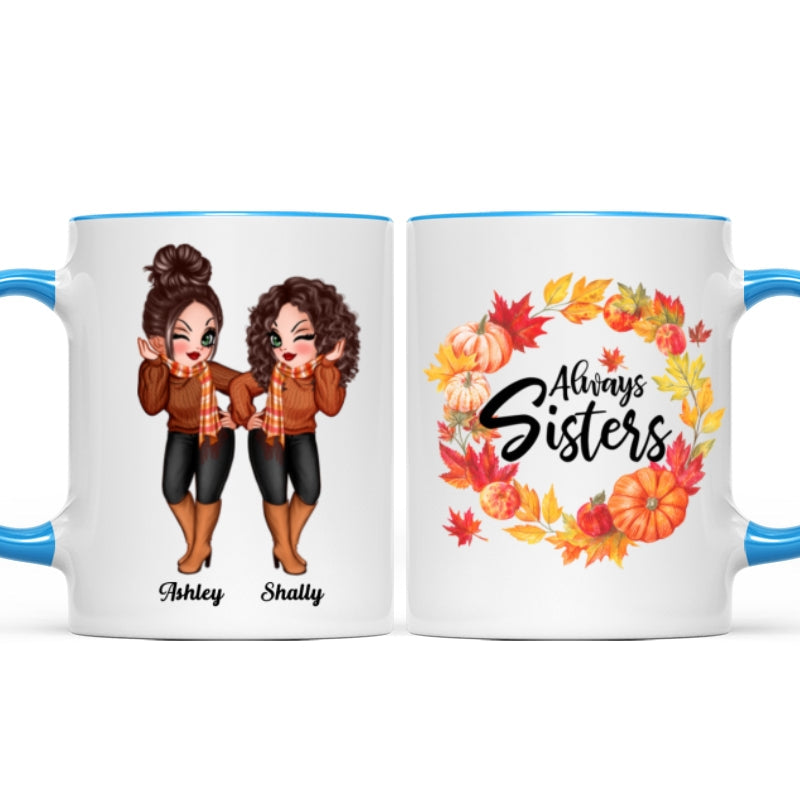 Fall Season Wreath Pretty Girls Personalized Mug