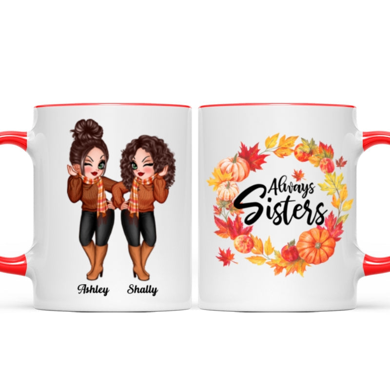 Fall Season Wreath Pretty Girls Personalized Mug