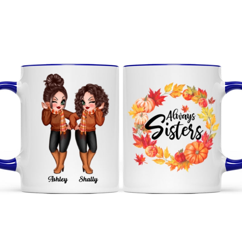 Fall Season Wreath Pretty Girls Personalized Mug