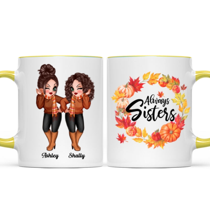 Fall Season Wreath Pretty Girls Personalized Mug