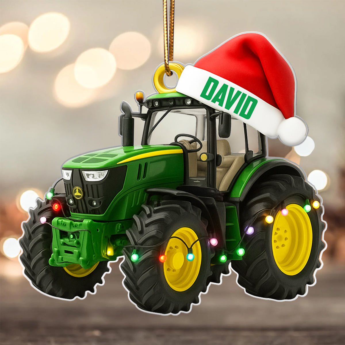 Life Is Better With Big Machines – Personalized Acrylic Ornament – Fun Gift for Tractor Lovers