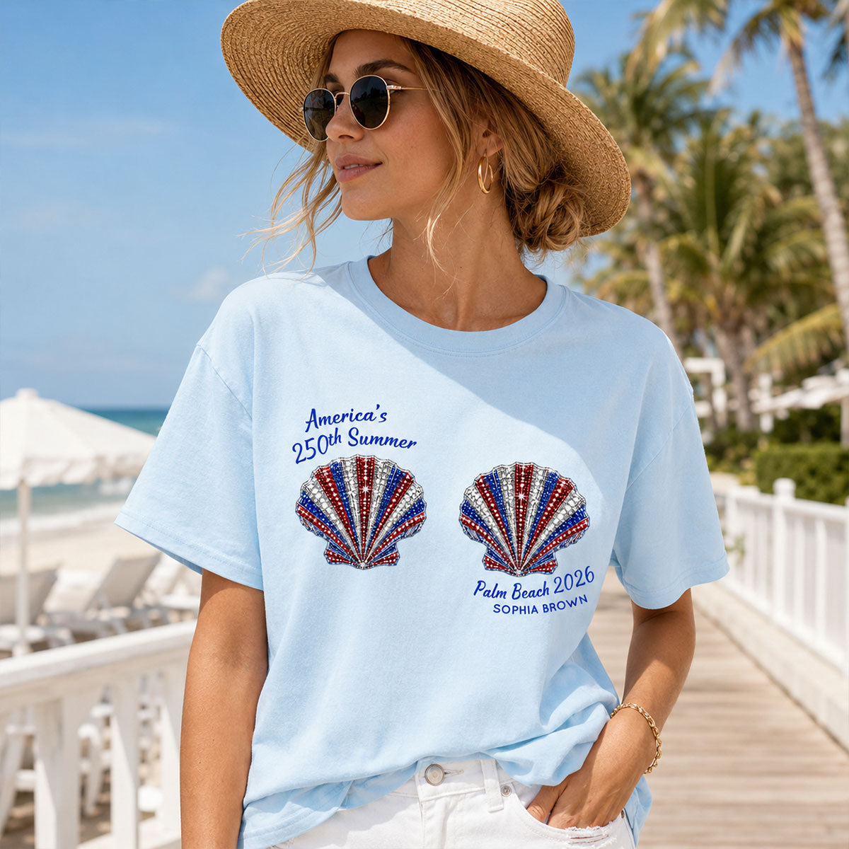 Mermaid America's 250th Summer - Personalized Shirt - Gift For Girl, Women, Besties