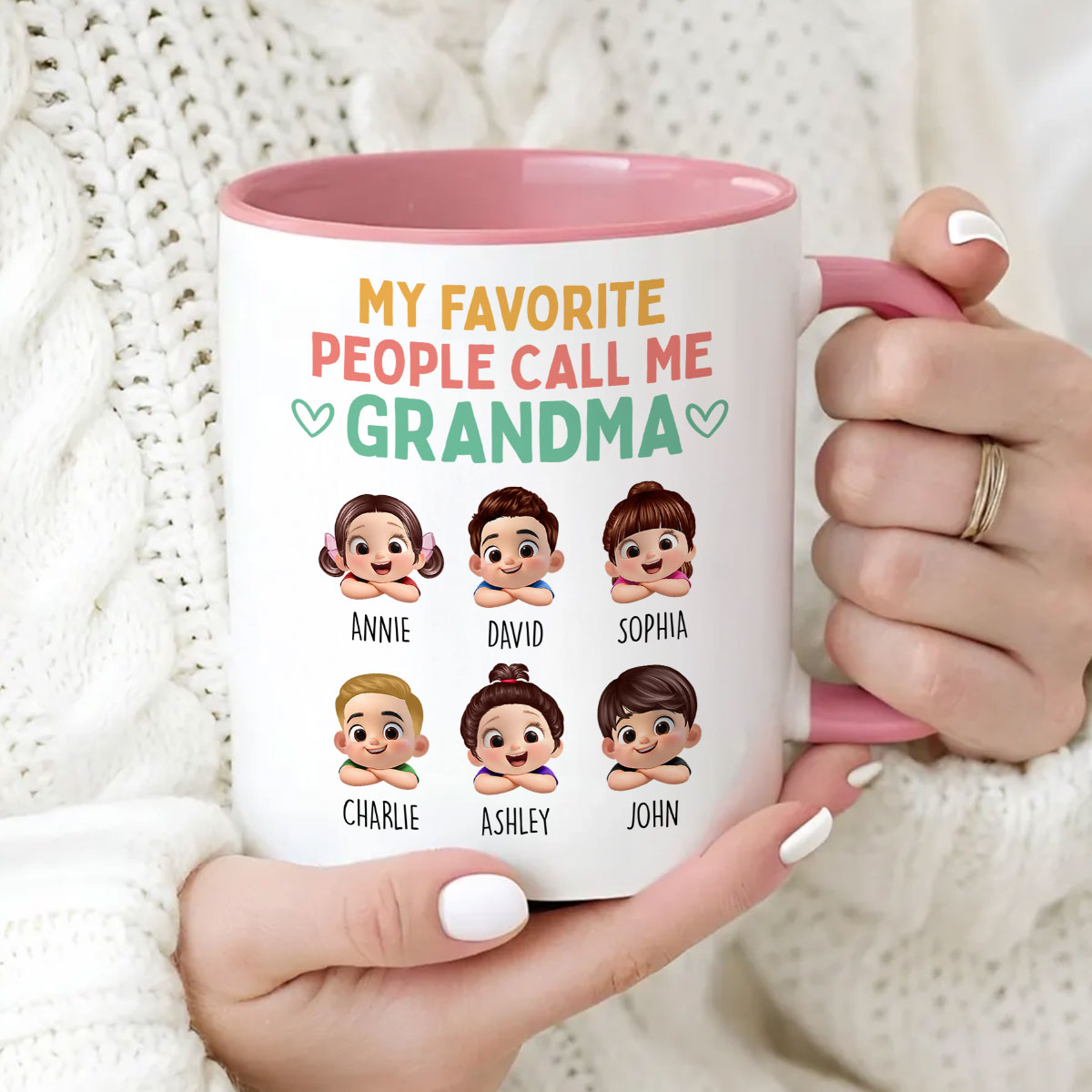 My Favorite People Call Me Grandma - Personalized Mug - Heartfelt Mother's Day Gift for Grandma, Wife