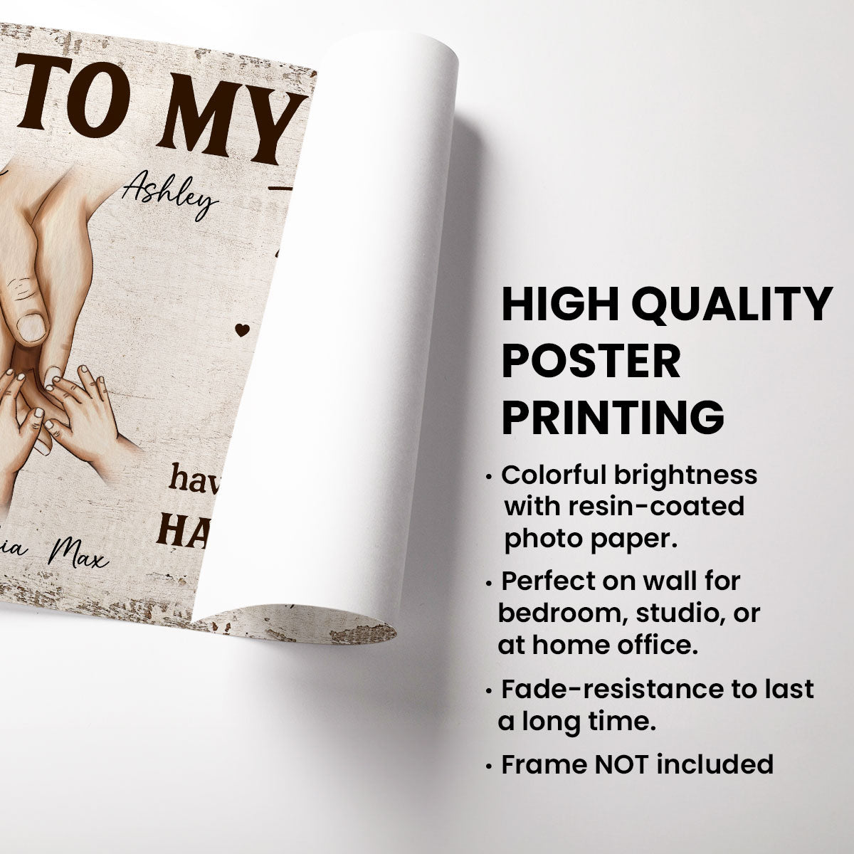 Family Holding Hands The Only Thing Better Than Having You As My Wife - Personalized Poster - Mother's Day Gift For Wife