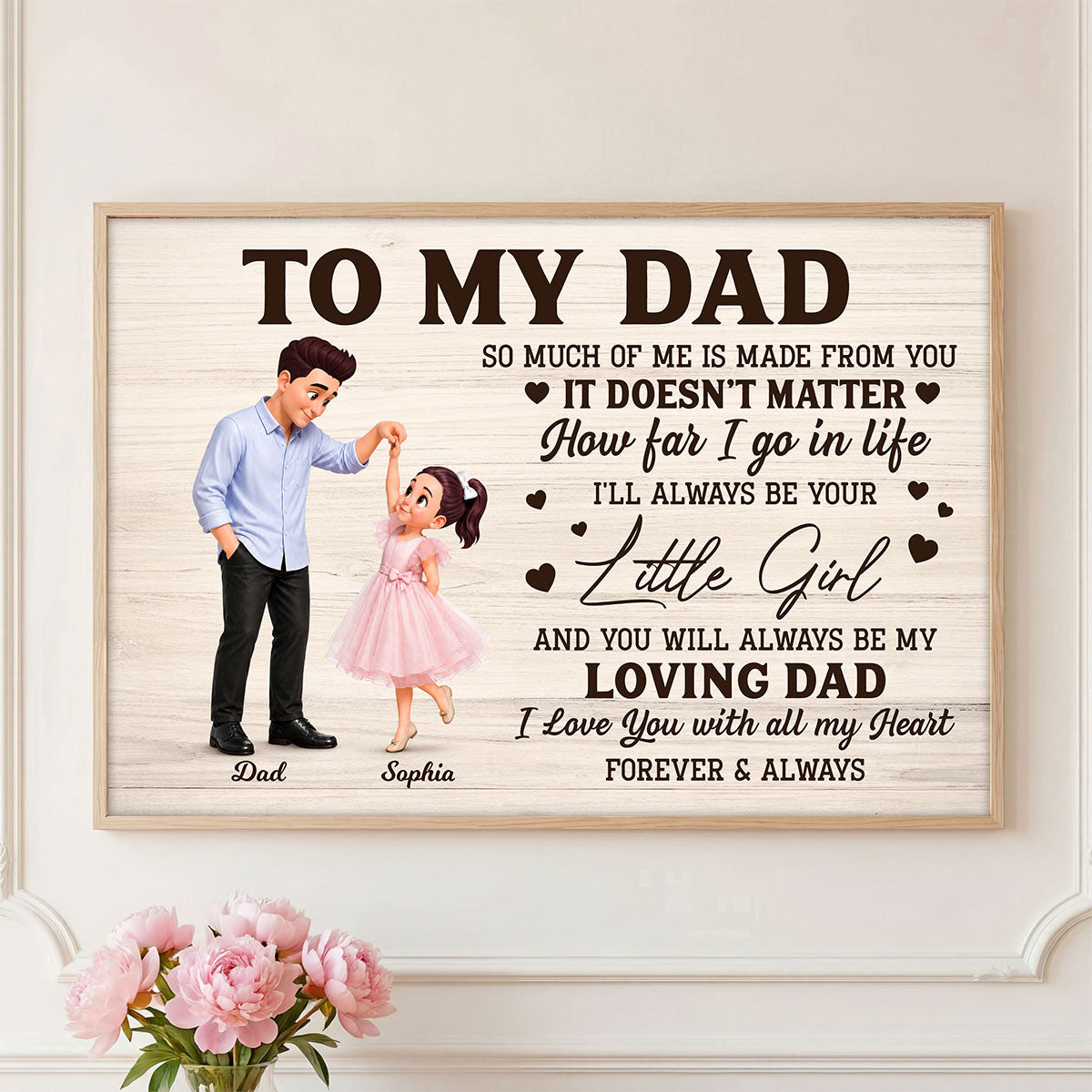 To My Dad I'll Always Be Your Little Girl Father Daughter Dance - Personalized Poster - Father's Day Gift For Dad, Husband