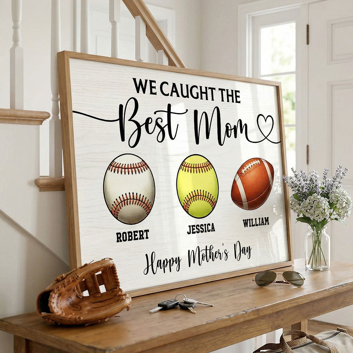 We Caught The Best Mom Sport Mom - Personalized Poster - Mother's Day Gift For Mom, Wife