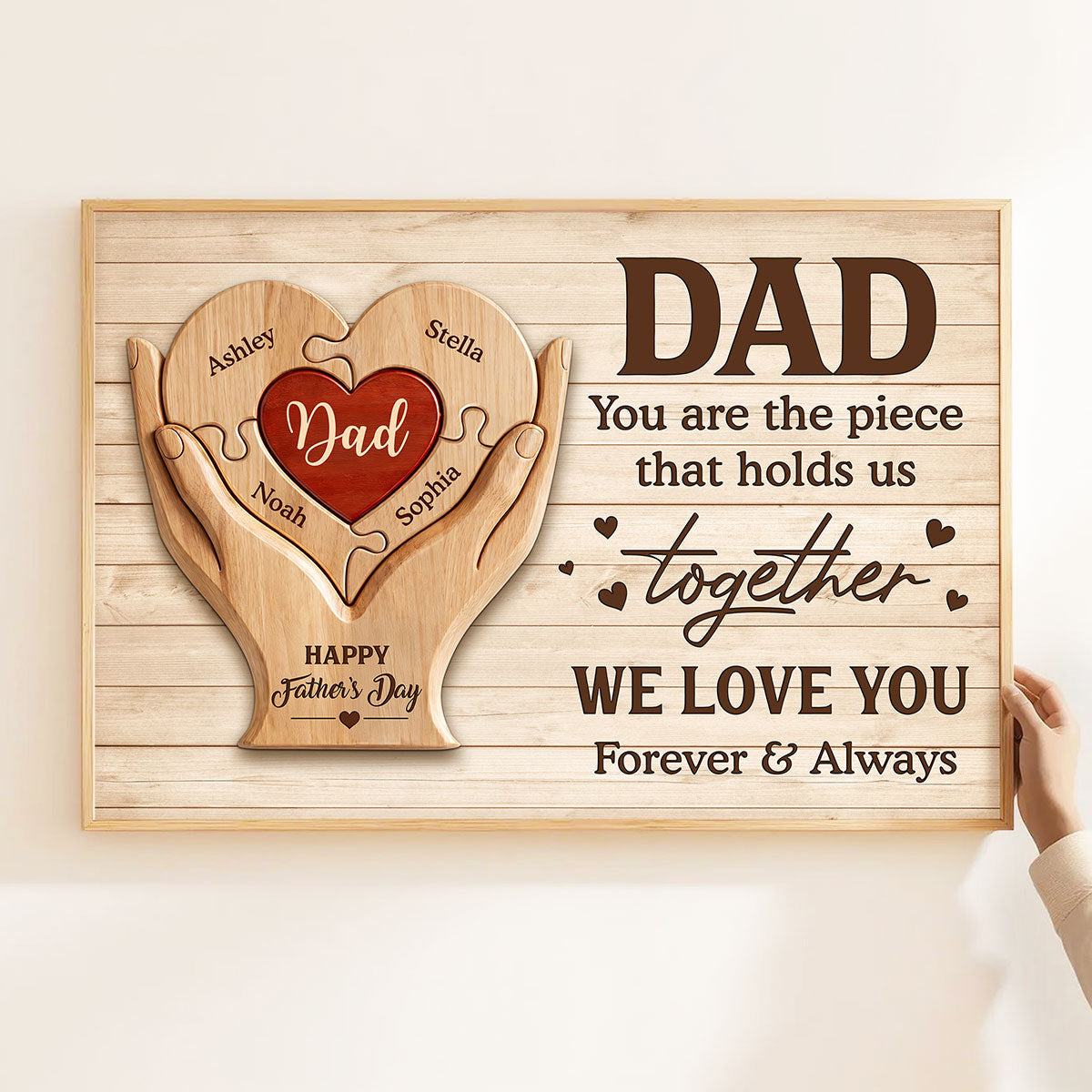 Dad You Are The Piece That Holds Us Together - Personalized Poster - Father's Day Gift For Dad, Husband