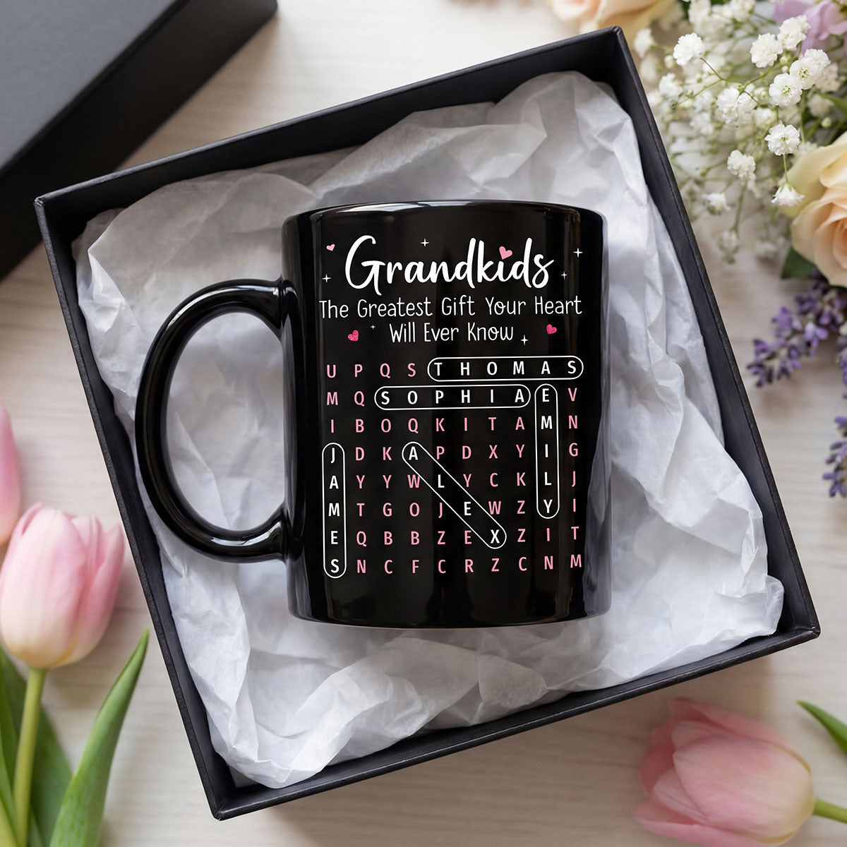 The Greatest Gift You Ever Know Word Search Puzzle Art - Personalized Mug - Gift For Grandma