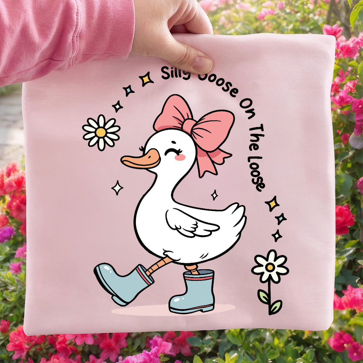Silly Goose On The Loose Funny Shirt For Kid, Little Girl