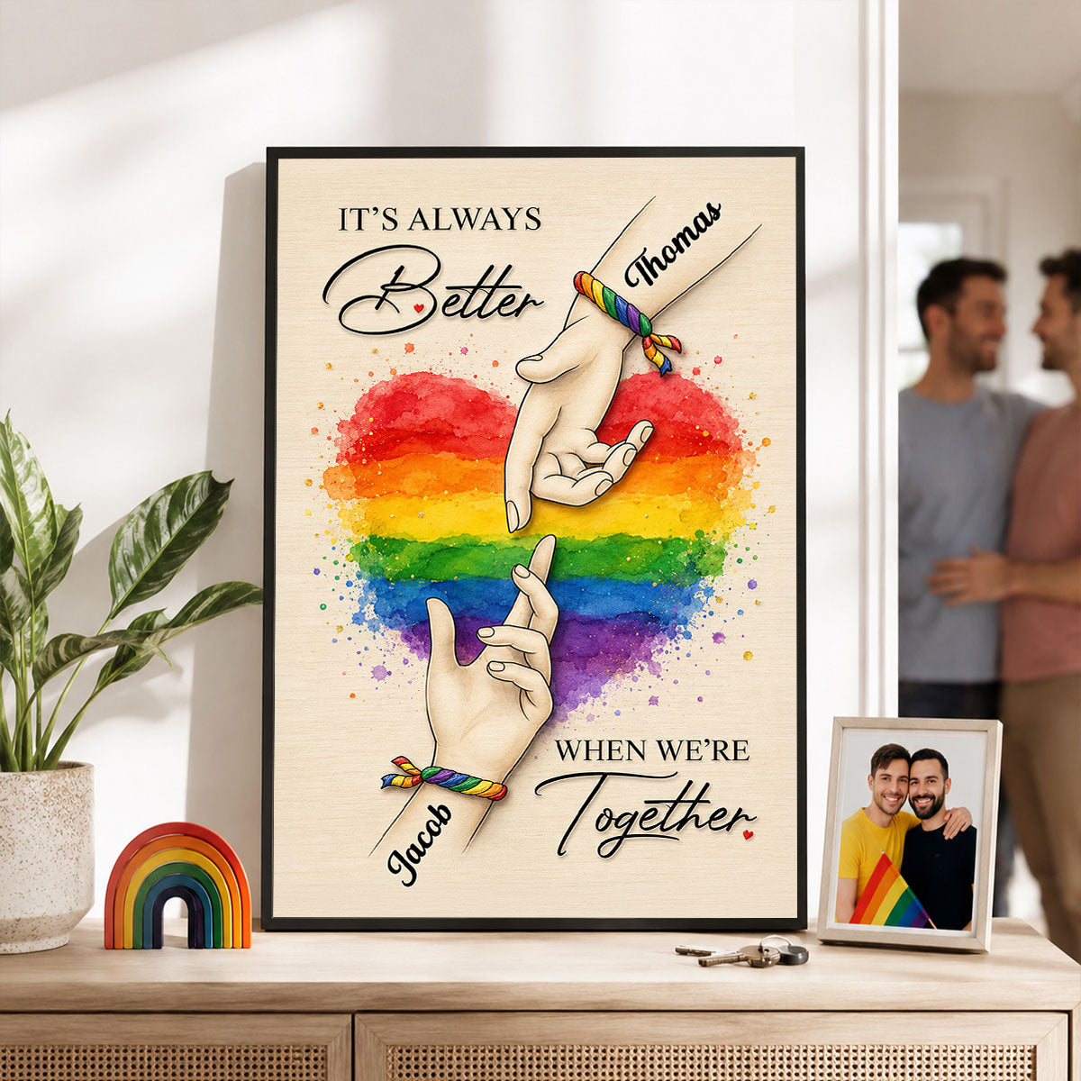 It's Always Better When We're Together - Personalized Poster - Gift For Couple, Happy Pride Month