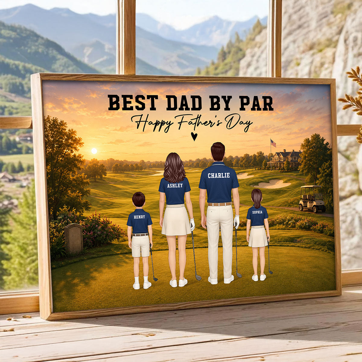 Golf Dad Legend Best Dad By Par - Personalized Poster - Father's Day Gift For Dad, Husband