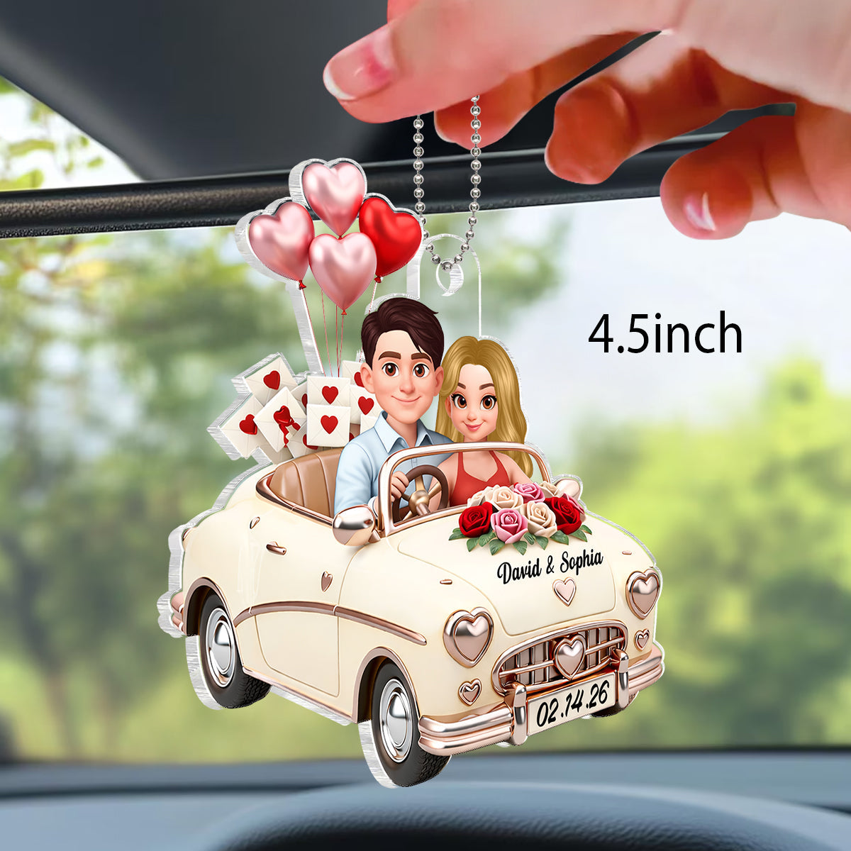 Our Journey Still Goes On - Personalized Car Hanger - Valentine's Gift For Him, For Her, For Couple