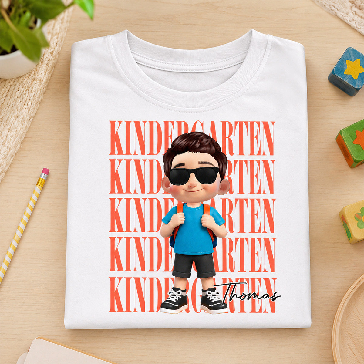 First Day Of School Cute Kid - Personalized Shirt - Back To School Gift