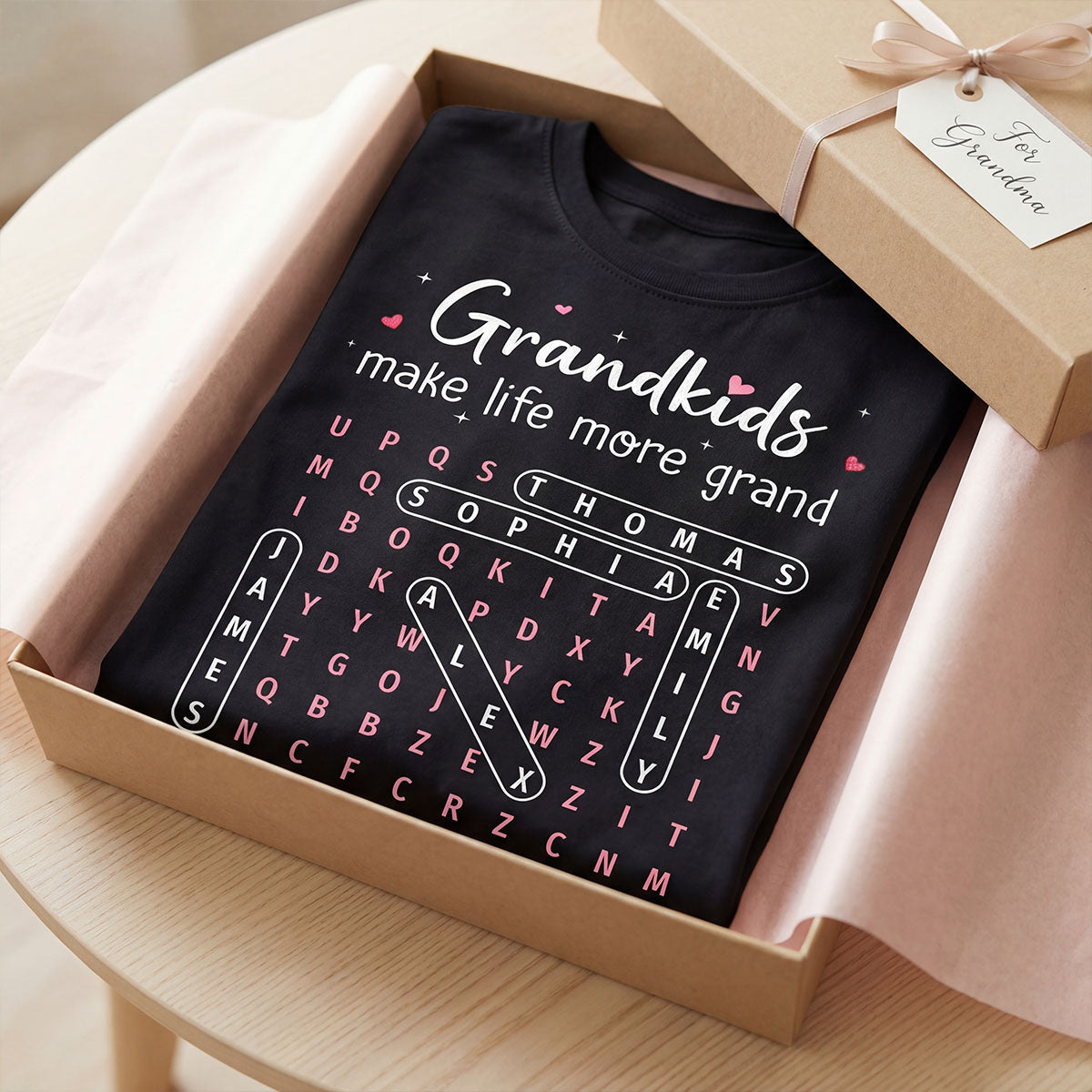 The Greatest Gift You Ever Know Word Search Puzzle Art - Personalized Shirt - Gift For Grandma
