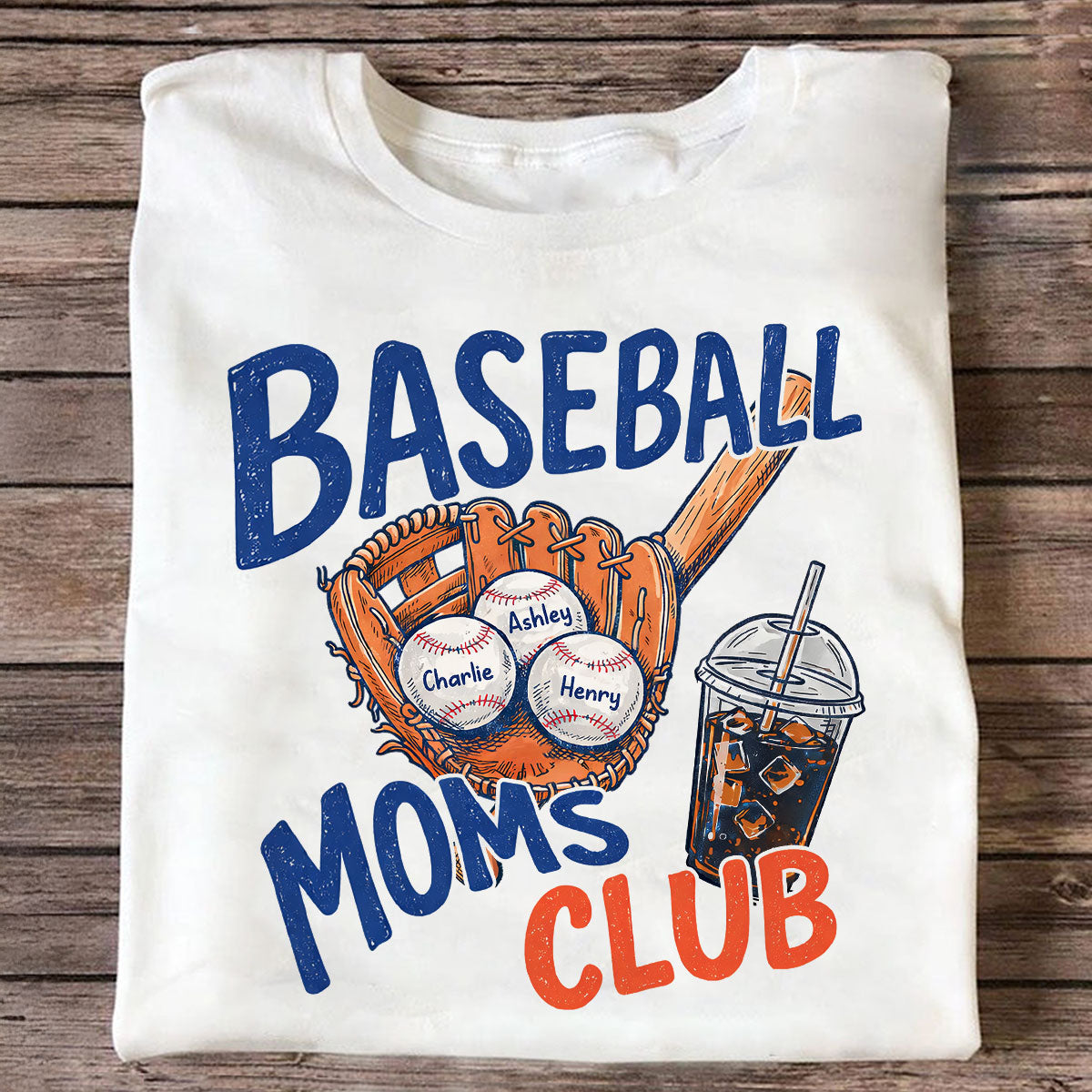 Retro Vintage Trending 2026 Baseball Moms Club - Personalized Shirt - Game Day Shirt For Mom