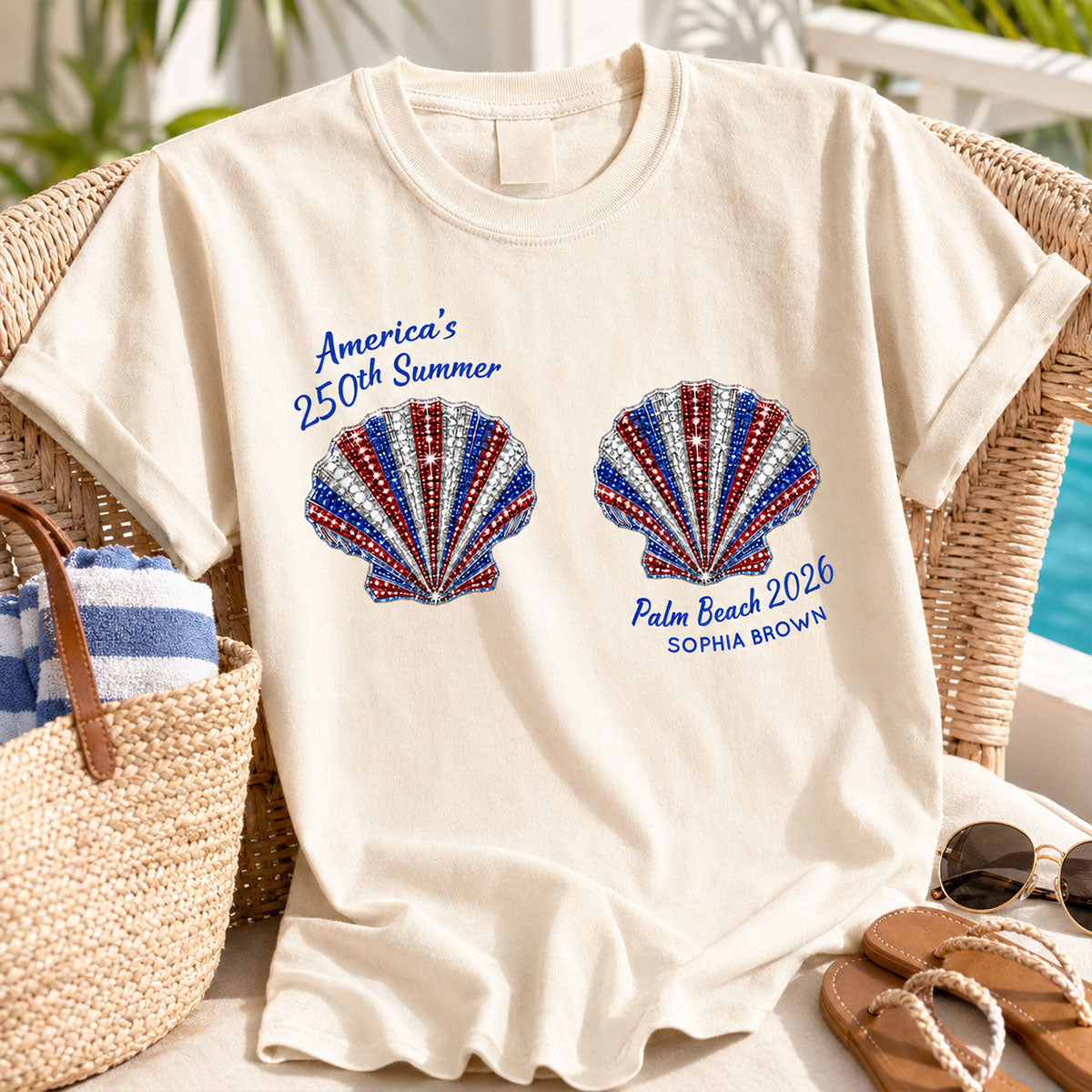 Mermaid America's 250th Summer - Personalized Shirt - Gift For Girl, Women, Besties