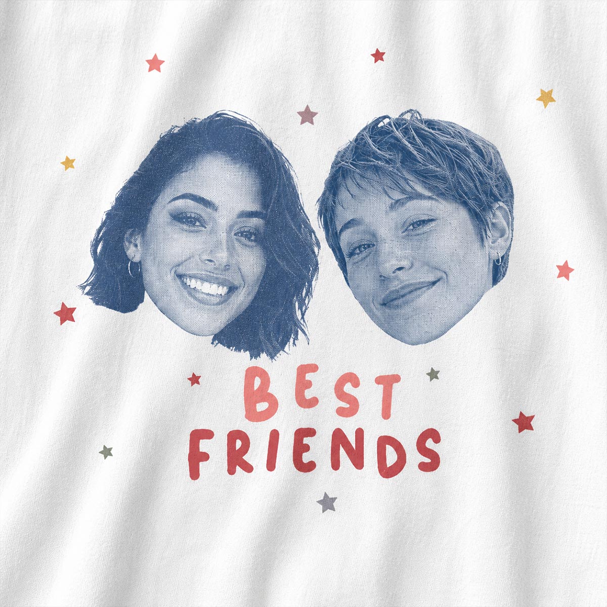 Vintage Best Friend Custom Photo - Personalized Shirt - Friendship Gift, Birthday Gift for Friend, BFF Birthday Gift Idea